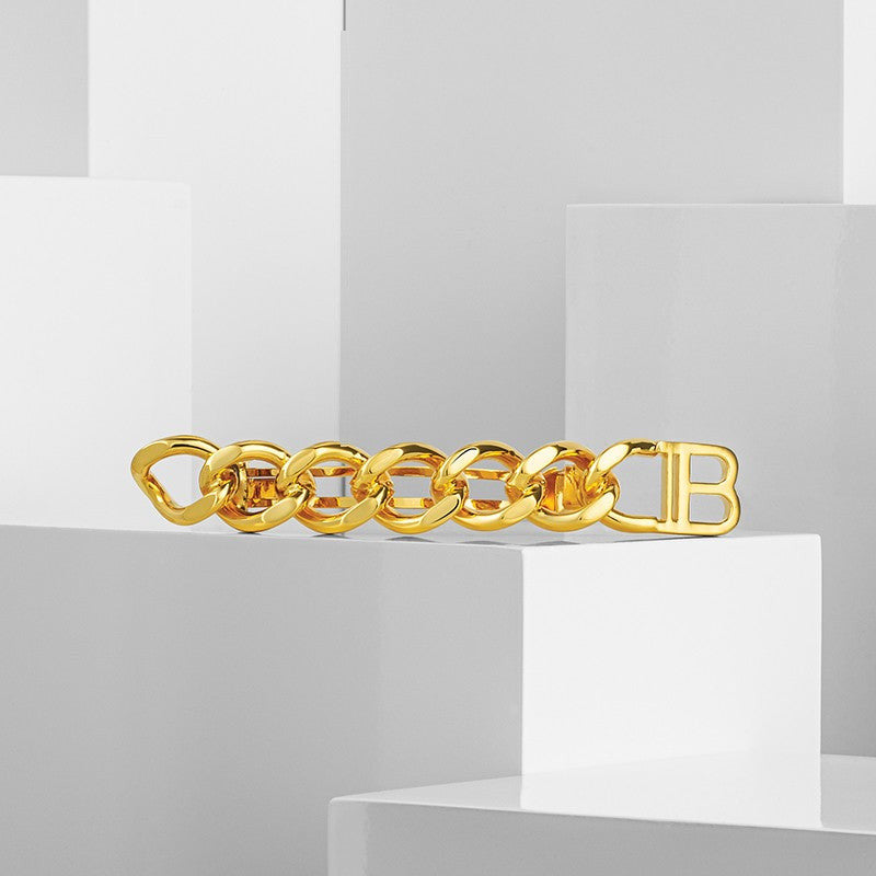 BALMAIN HAIR Barrette Chain 18K kullatud juukseklamber, M, pilt 4