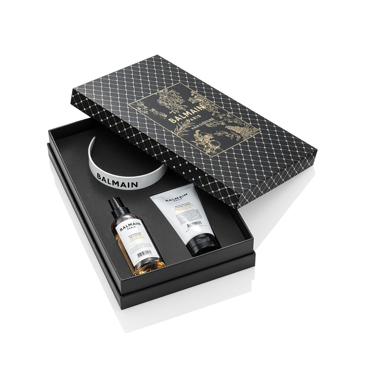 BALMAIN HAIR LEGACY Acetate Headband Set valge peavõru, soengukreemi ja soolaspreiga komplekt, pilt 2