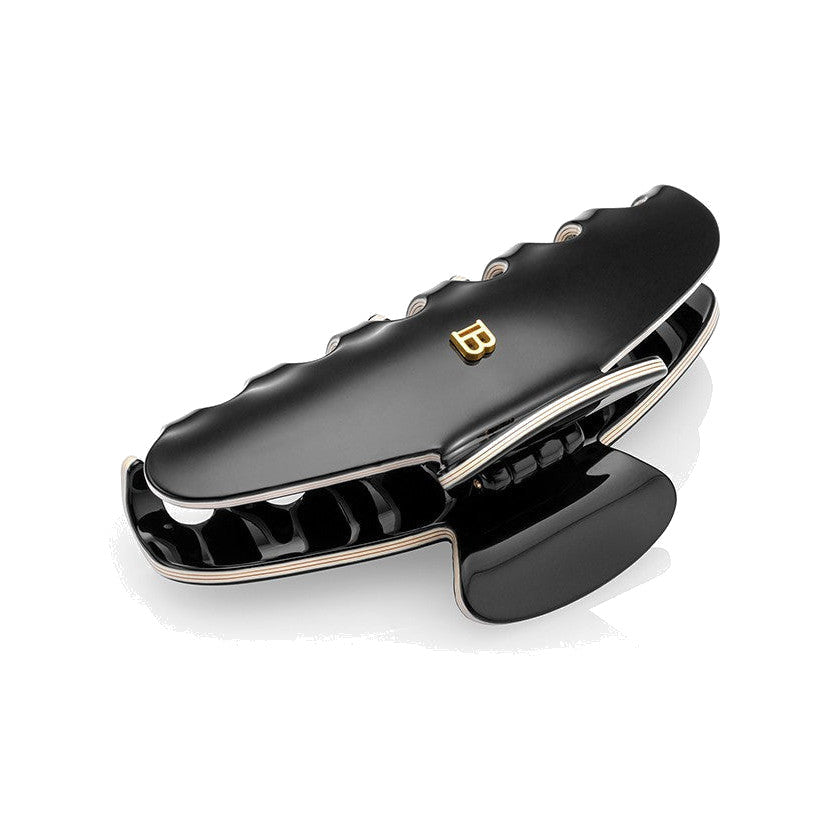 BALMAIN HAIR Pince à Cheveux Black & White must ja valge juukseklamber krabi, L, pilt 2