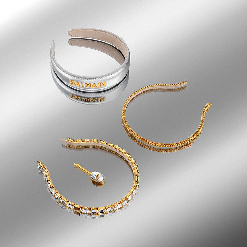 BALMAIN HAIR PONT DES ARTS Golden Headband 18K kullatud kett-peavõru, M, pilt 4
