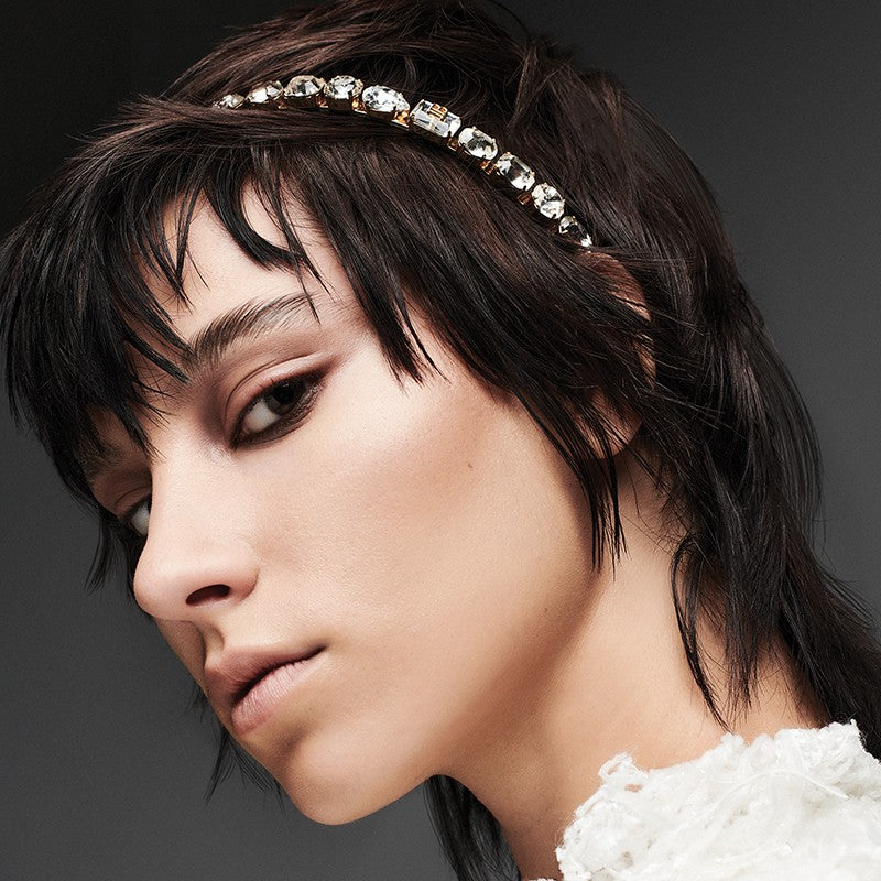 BALMAIN HAIR Swarovski Crystal Eclat Headband Gold 18K kullaga peavõru Swarovski kristallidega, pilt 4