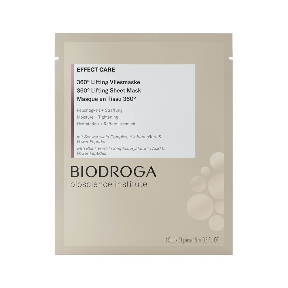 BIODROGA 360° Lifting Sheet Mask pinguldav ja niisutav näomask, 16ml