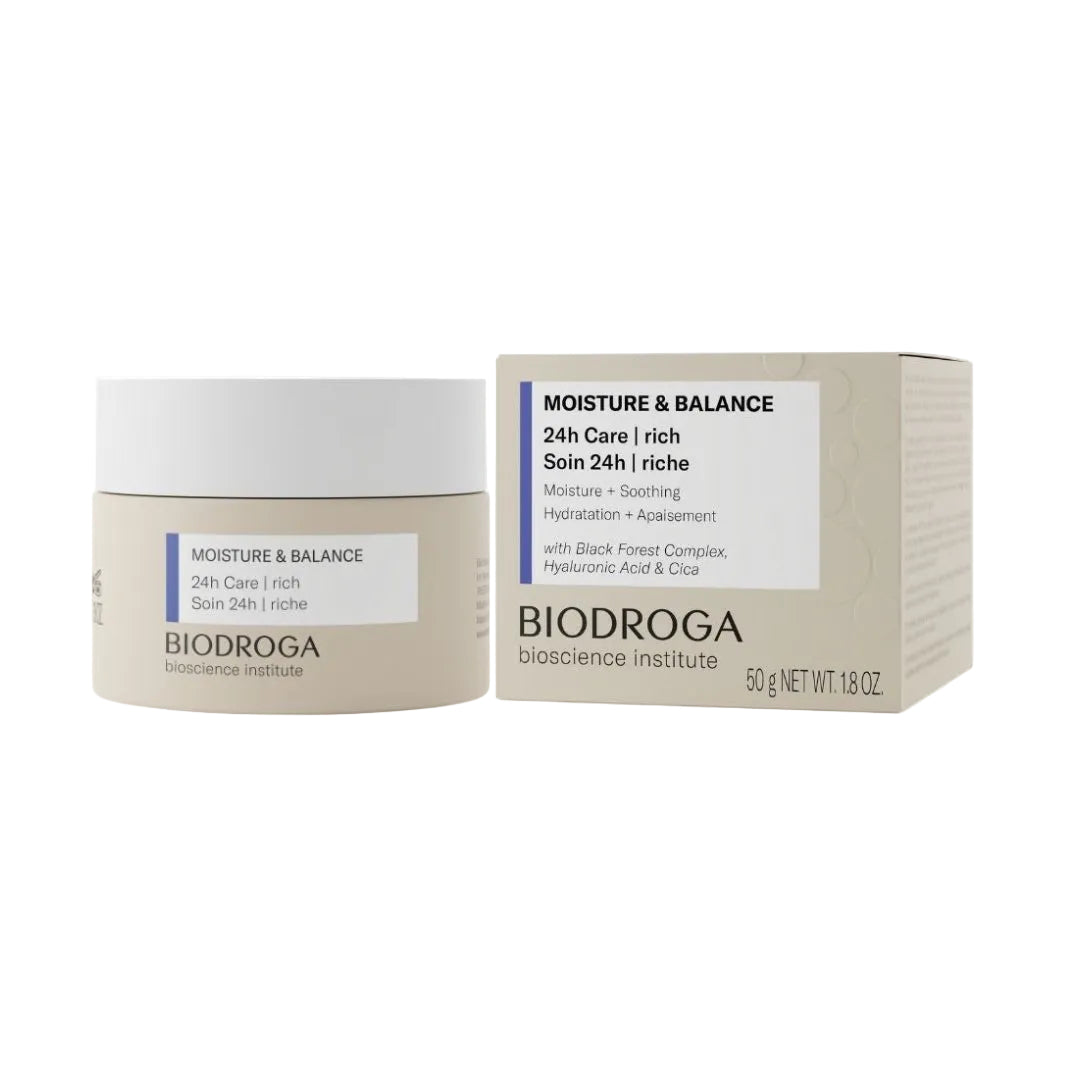 BIODROGA MOISTURE & BALANCE 24h Care Rich niisutav 24h näokreem kuivale nahale, 50ml