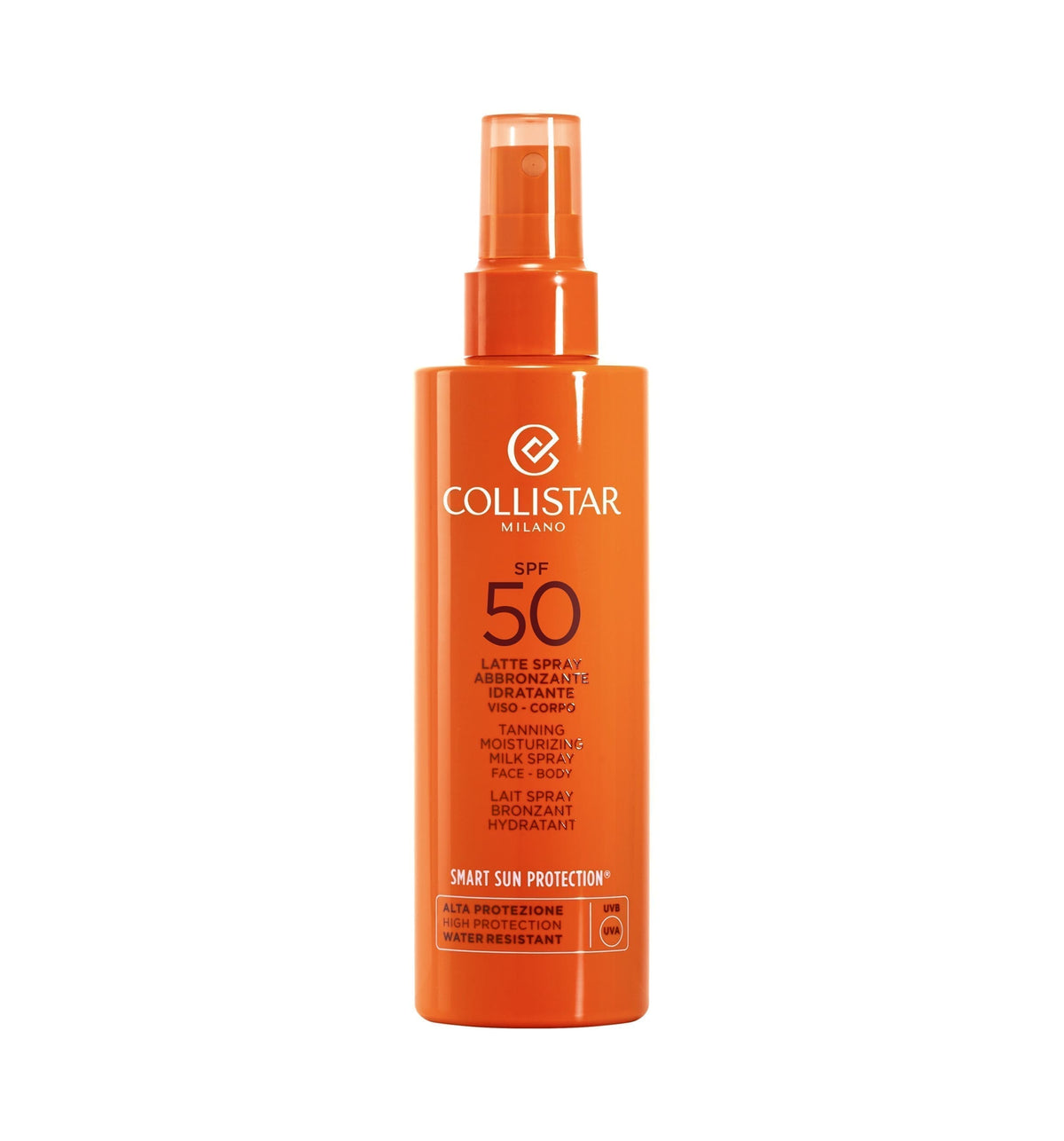 Collistar SPF 50 piimjas päikesekaitsesprei näole ja kehale, 200ml