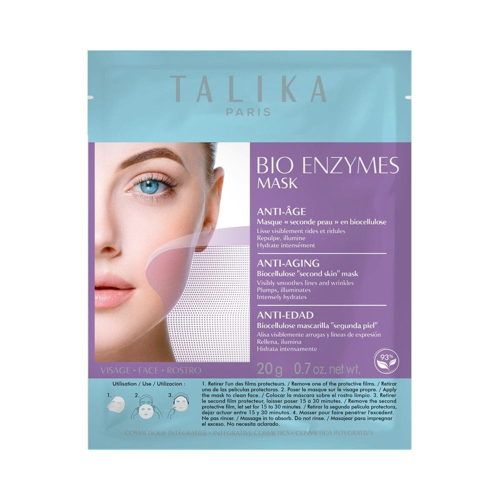 Talika BIO ENZYMES vananemisvastane biotselluloosist näomask küpsele nahale, 20g