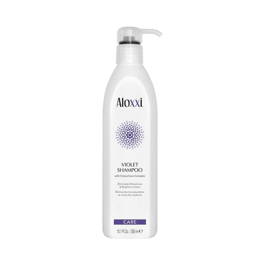 Aloxxi COLOURCARE Violet Shampoo kollaseid toone neutraliseeriv šampoon, 300ml