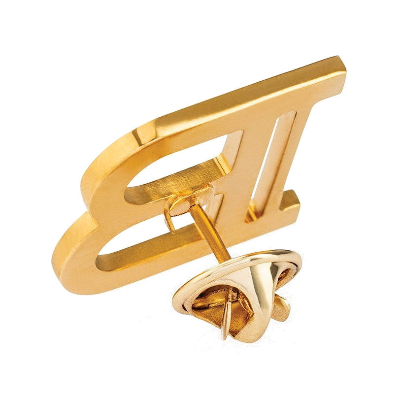 BALMAIN HAIR 18K Gold Plated Signature Brooch 18K kullaga kaetud rinnamärk, pilt 2