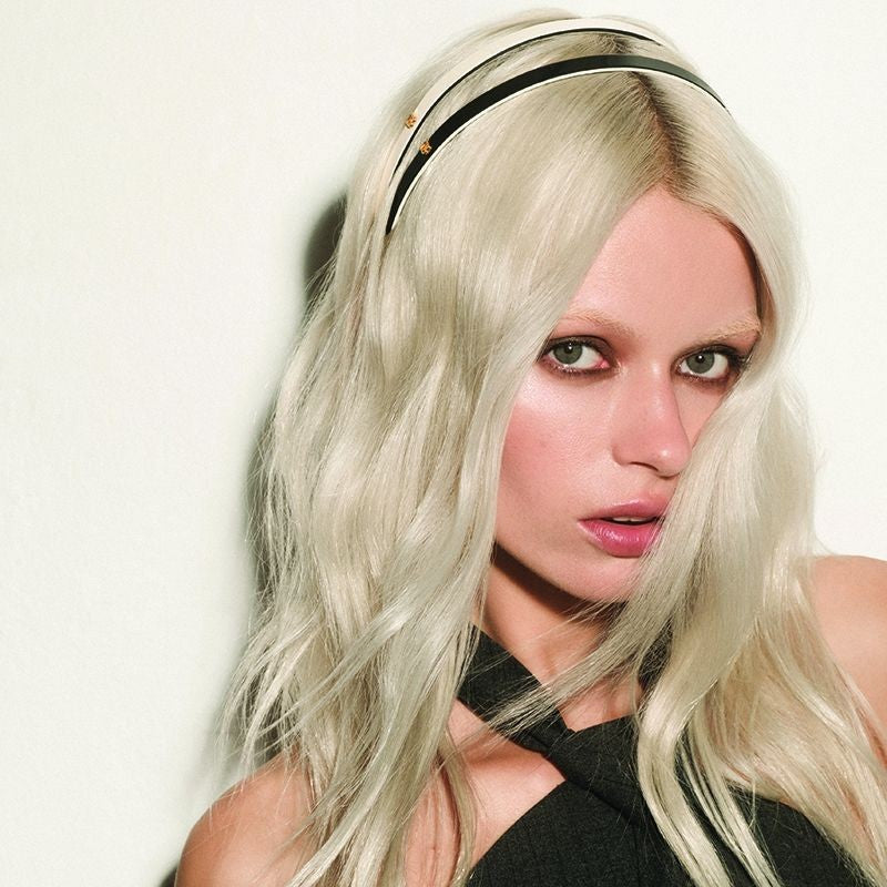 BALMAIN HAIR Acetate Headband White/Black valge ja must peavõru, S, pilt 3