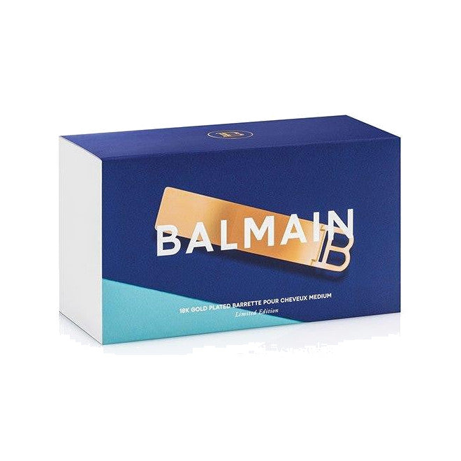 BALMAIN HAIR Barrette Gold B-Logo 18K kullaga juukseklamber B-logoga, L, pilt 2