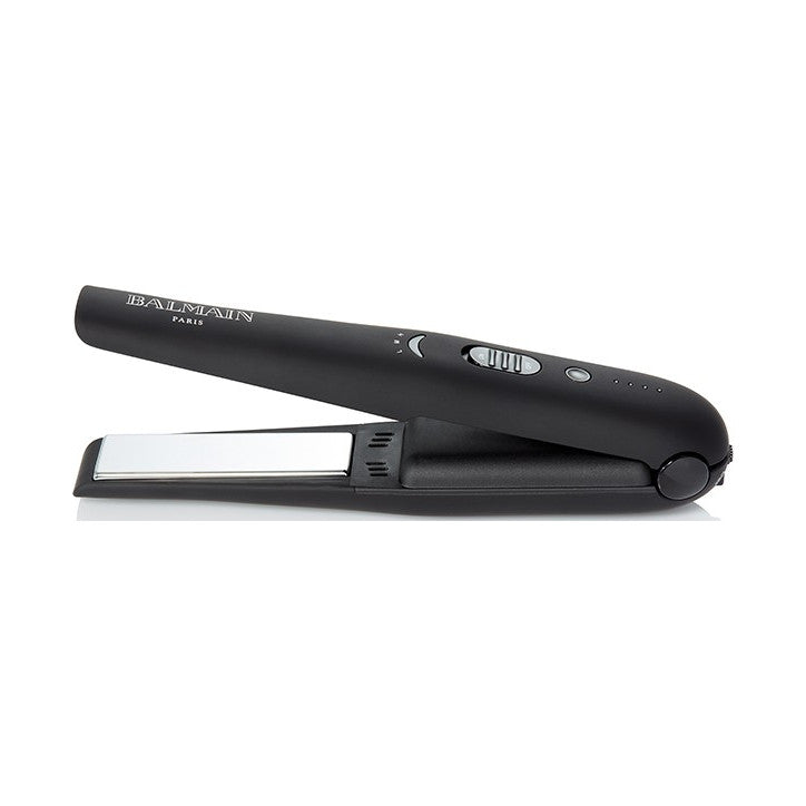 BALMAIN HAIR Cordless Titanium Straightener Black juhtmevaba titaaniumist sirgendaja ja lokitangid, must