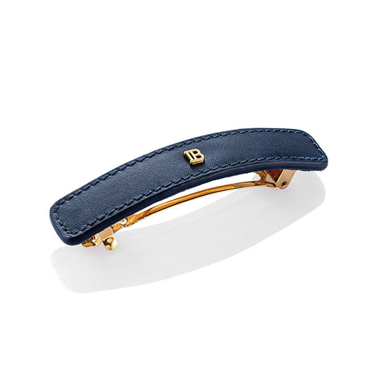 BALMAIN HAIR COSMIC SAPPHIRE Leather Barrette nahast juukseklamber, L