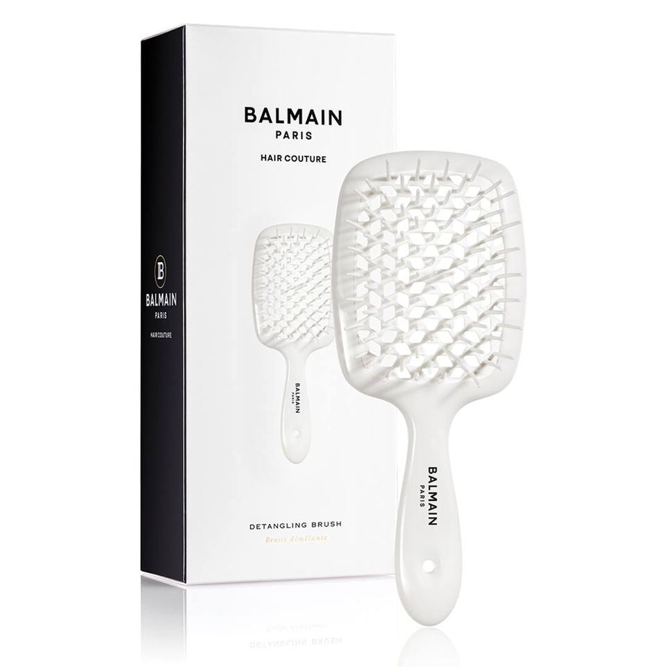 BALMAIN HAIR Detangling Brush White pusadevastane juuksehari, valge