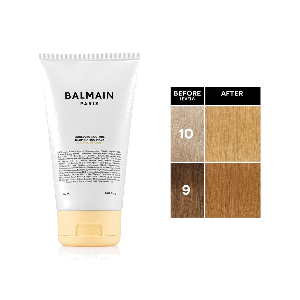 BALMAIN HAIR ILLUMINATING Golden Blonde Hair Mask tooniv juuksemask kuldne blond, 150ml (pilt 2)