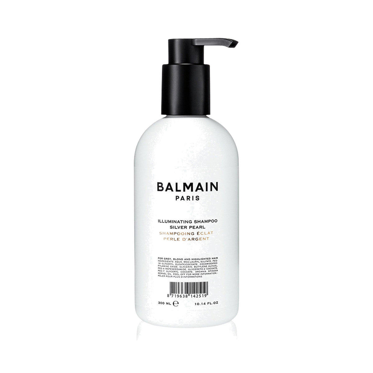 BALMAIN HAIR ILLUMINATING Silver Pearl Shampoo kirgastav hõbe-šampoon külm plaatina-toon, 300ml