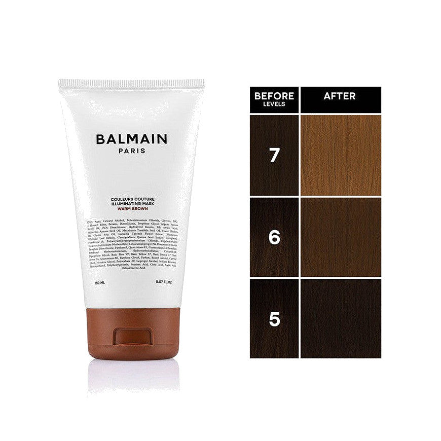 BALMAIN HAIR ILLUMINATING Warm Brown Hair Mask tooniv juuksemask soe pruun, 150ml (pilt 2)