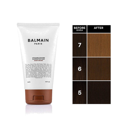 BALMAIN HAIR ILLUMINATING Warm Brown Hair Mask tooniv juuksemask soe pruun, 150ml (pilt 2)