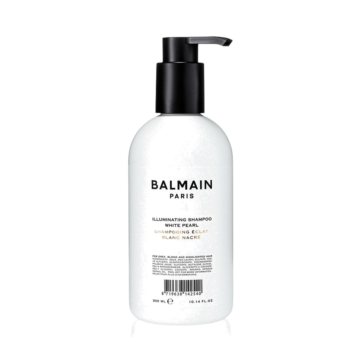 BALMAIN HAIR ILLUMINATING White Pearl Shampoo kirgastav hõbe-šampoon valge pärli kumaga, 300ml