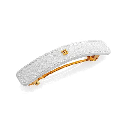 BALMAIN HAIR Limited Edition Legacy Barrette White Leather valge nahast juukseklamber