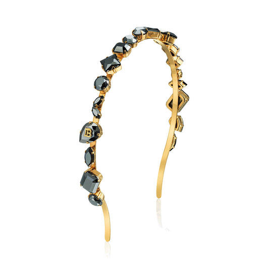 BALMAIN HAIR LOCKS OF LEGACY Midnight Black Legacy Crystal Headband kristallpeavõru