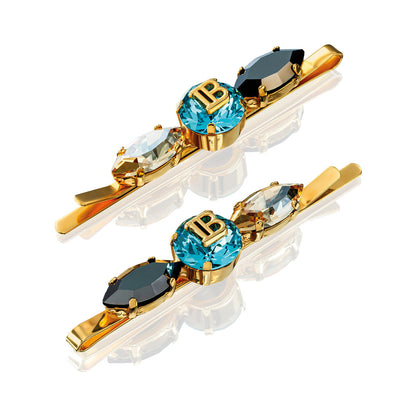 BALMAIN HAIR LOCKS OF LEGACY Midnight Black Legacy Slides Duo juuksenõelte duokomplekt