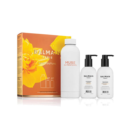 BALMAIN HAIR MUSE DU PRINTEMPS Moisturizing Set White sügavniisutav komplekt veepudeliga