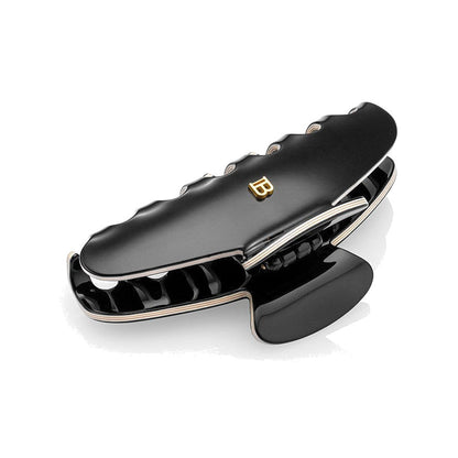 BALMAIN HAIR Pince à Cheveux Black & White must ja valge juukseklamber krabi, L, pilt 2