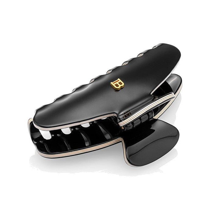 BALMAIN HAIR Pince à Cheveux Black & White must ja valge juukseklamber krabi, M, pilt 2