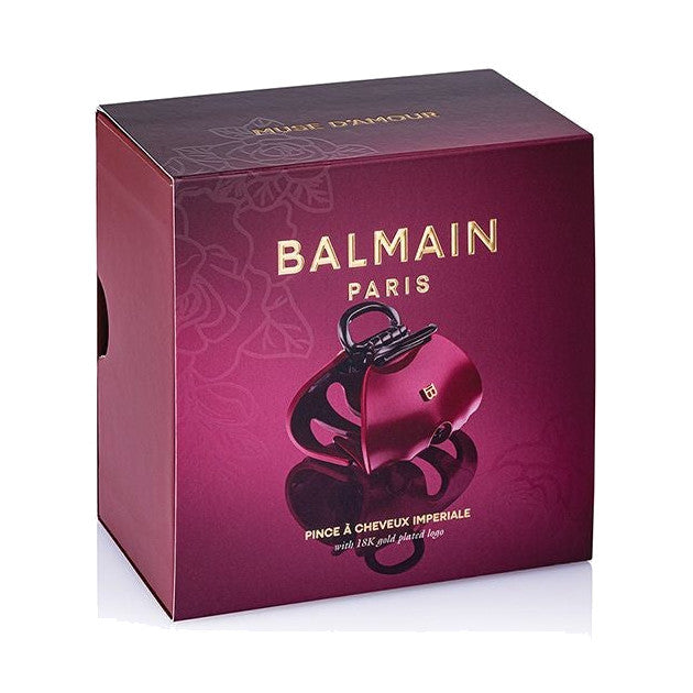 BALMAIN HAIR Pince Imperiale Velvet Burgundy burgundiapunane juukseklamber krabi, XL, pilt 4