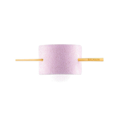 BALMAIN HAIR Pink Crystal Hair Barrette 18K kullaga kaetud juukseklamber kristallidega