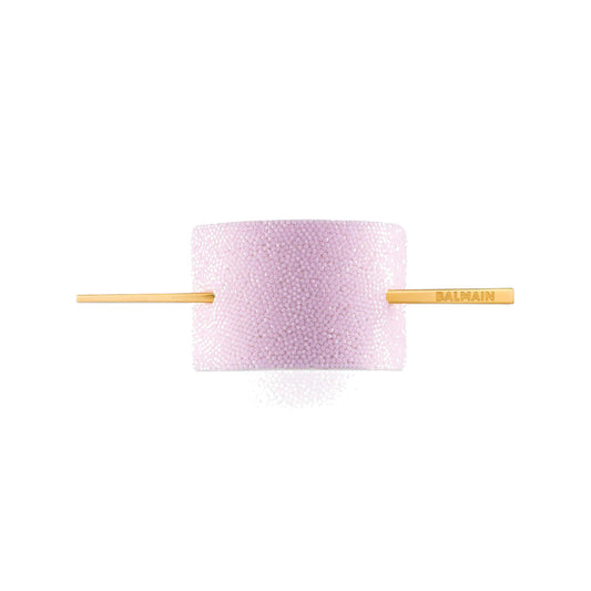 BALMAIN HAIR Pink Crystal Hair Barrette 18K kullaga kaetud juukseklamber kristallidega