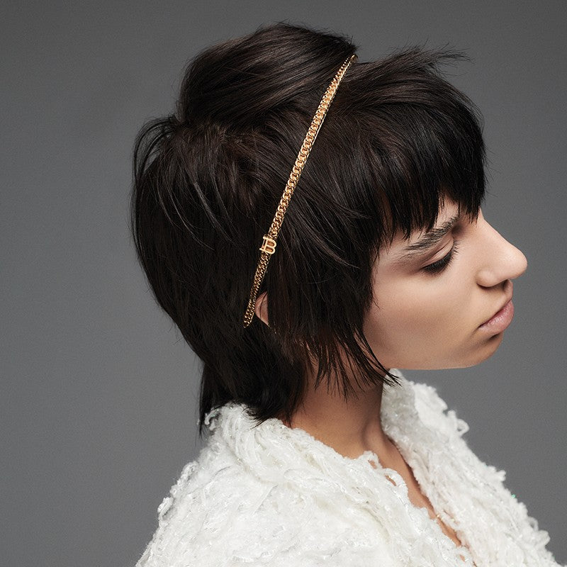 BALMAIN HAIR PONT DES ARTS Golden Headband 18K kullatud kett-peavõru, M, pilt 2