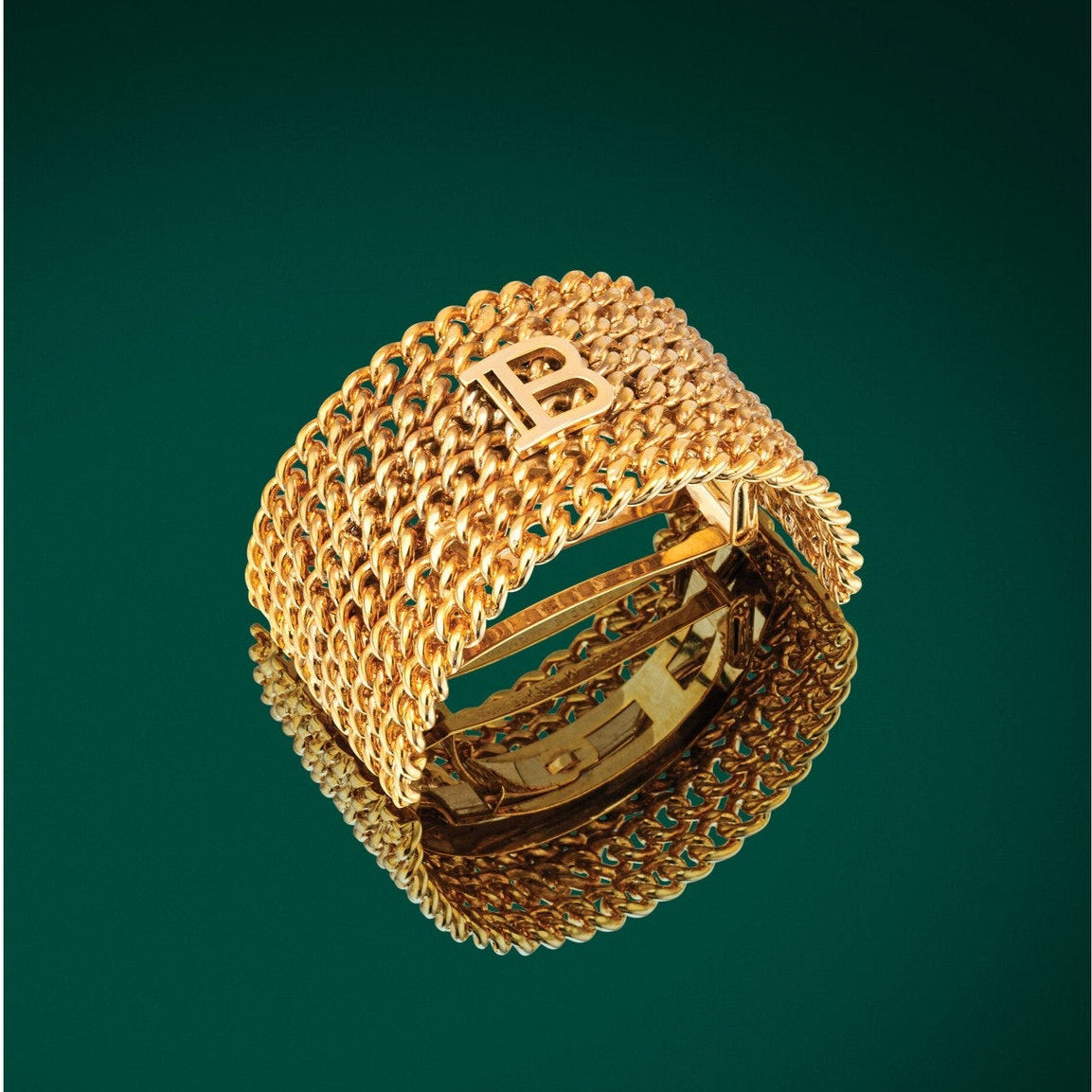 BALMAIN HAIR PONT DES ARTS Hair Barrette 18K kullatud kett-juukseklamber, L, pilt 4