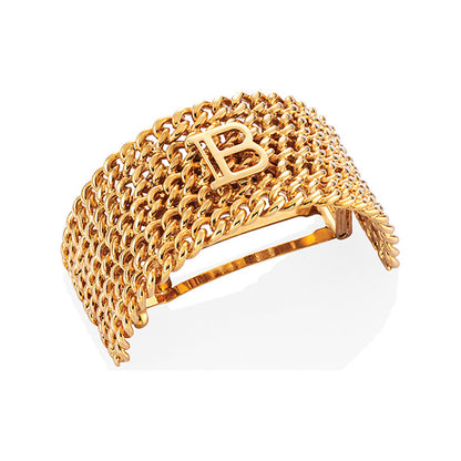 BALMAIN HAIR PONT DES ARTS Hair Barrette 18K kullatud kett-juukseklamber, L
