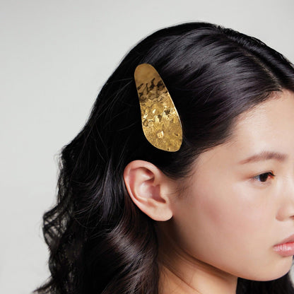 BALMAIN HAIR PRINTEMPS Golden Leaf Barrette 18K kullaga kaetud juukseklamber, pilt 3