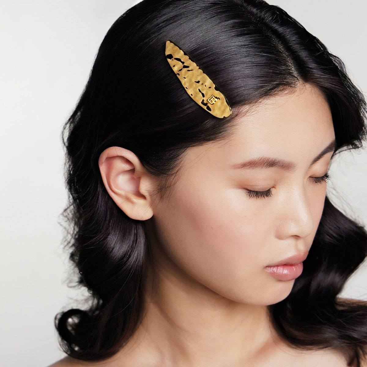 BALMAIN HAIR PRINTEMPS Golden Leaf Slide kuldne juukseklamber, M, pilt 2