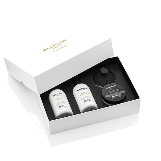 BALMAIN HAIR REVITALIZING Care Set with Massage Brush juukseid taaselustav komplekt massaažiharjaga