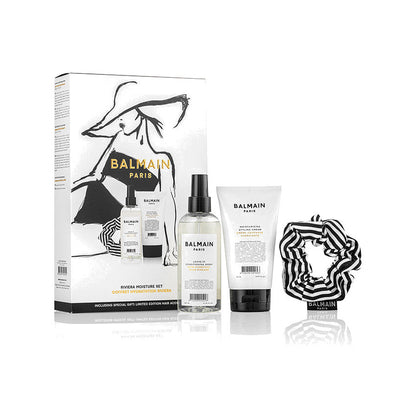 BALMAIN HAIR RIVIERA Moisture Set sügavniisutav komplekt juuksekummiga