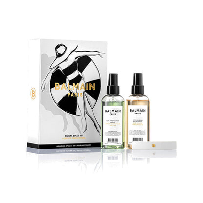 BALMAIN HAIR RIVIERA Soleil Set suvine soengukomplekt päikesekaitsespreiga ja juukseklambriga
