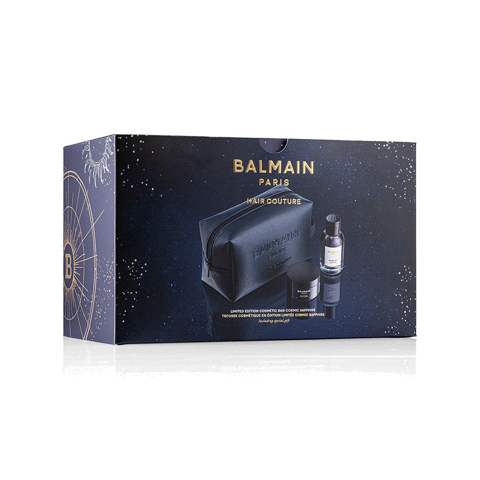 BALMAIN HAIR SAPPHIRE HOMME Styling Cosmetic Gift Bag viimistluse kinkekomplekt meestele kosmeetikakotiga, pilt 3