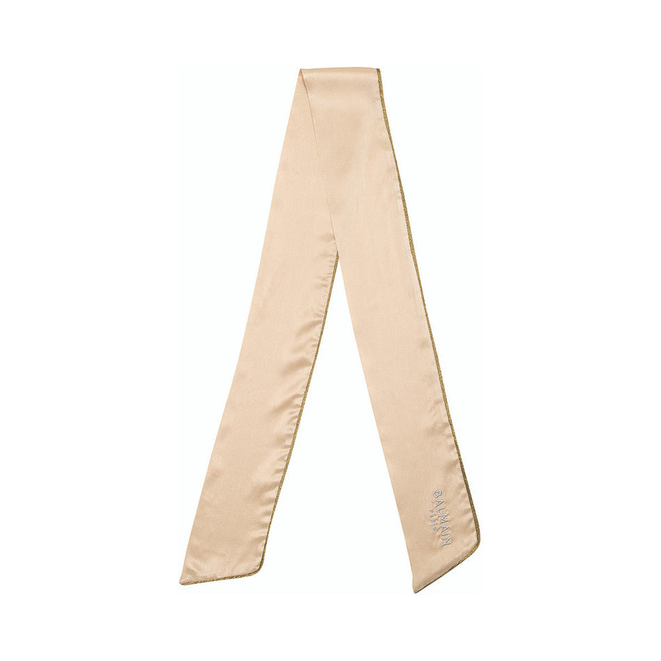 BALMAIN HAIR Satin Hairscarf Golden Limited Edition satiinist juuksesall