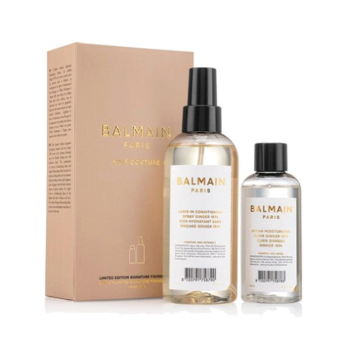 BALMAIN HAIR SIGNATURE FOUNDATION Set Ginger niisutav ja sära andev komplekt Ginger 1974 lõhnaga