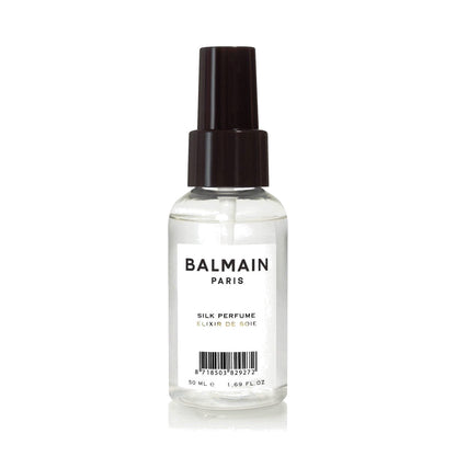BALMAIN HAIR Styling Line Cosmetic Bag White nahast kosmeetikakott reisisuuruses toodetega, pilt 3