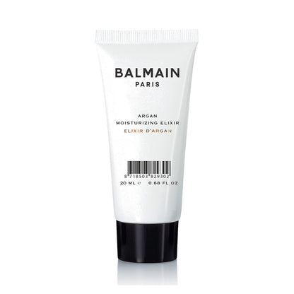BALMAIN HAIR Styling Line Cosmetic Bag White nahast kosmeetikakott reisisuuruses toodetega, pilt 4