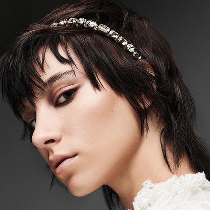 BALMAIN HAIR Swarovski Crystal Eclat Headband Gold 18K kullaga peavõru Swarovski kristallidega, pilt 4