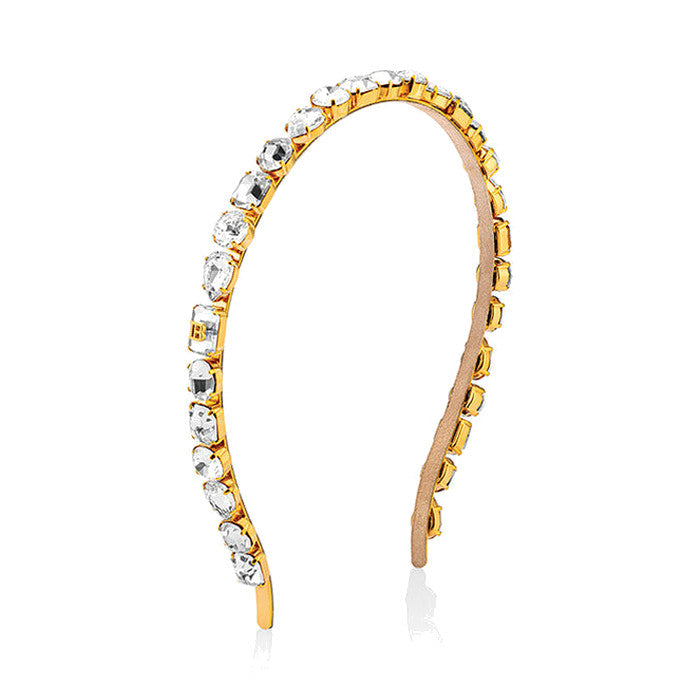 BALMAIN HAIR Swarovski Crystal Eclat Headband Gold 18K kullaga peavõru Swarovski kristallidega