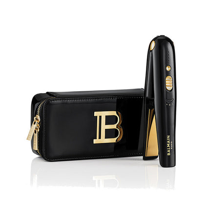 BALMAIN HAIR Titanium Cordless Straightener Gold & Black juhtmevaba sirgendaja ja lokitangid, must ja kuldne