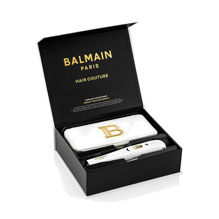 BALMAIN HAIR Titanium Cordless Straightener Gold & White juhtmevaba sirgendaja ja lokitangid, valge ja kuldne, pilt 3