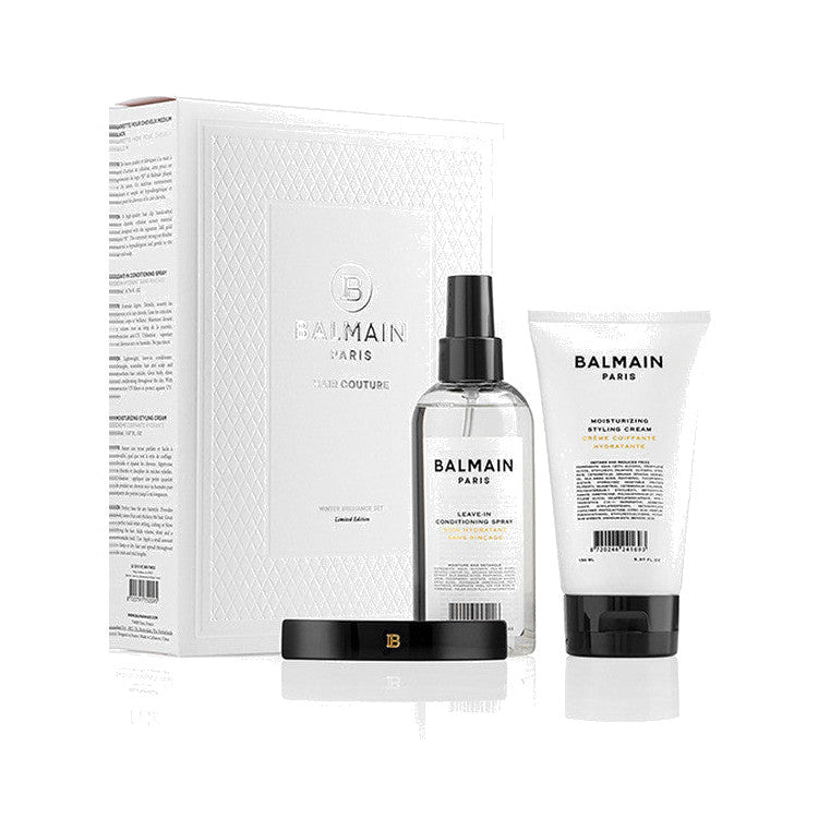BALMAIN HAIR VERSAILLES Winter Brilliance Set kinkekomplekt spreipalsami, soengukreemi ja juukseklambriga