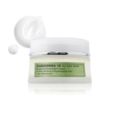 Beauty Spa PURIDERMA 18 Regenerating Night Cream- taastav öökreem rasusele nahale, 50ml
