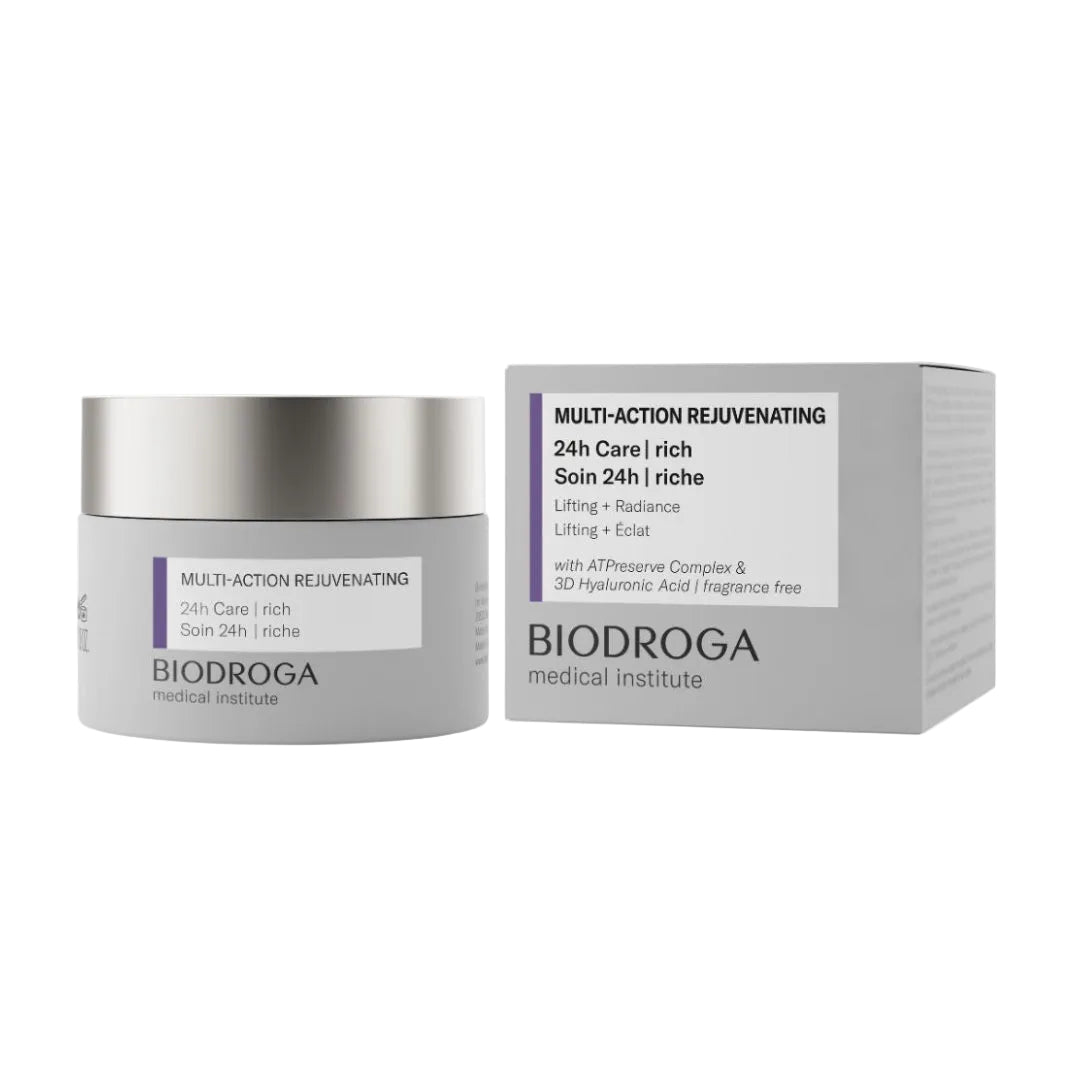 BIODROGA MULTI-ACTION REJUVENATING 24H Care Rich vananemisvastane 24h näokreem kuivale nahale, 50ml